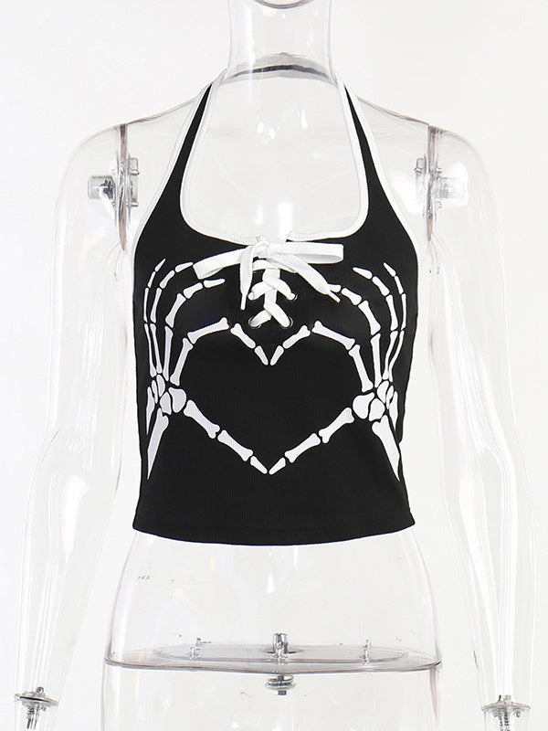 LiberSS Women's Y2K Hottie Solid Color Square Neck Suspender Tank Top