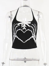 LiberSS Women's Y2K Hottie Solid Color Square Neck Suspender Tank Top
