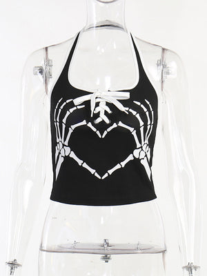 LiberSS Women's Y2K Hottie Solid Color Square Neck Suspender Tank Top