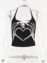 LiberSS Women's Y2K Hottie Solid Color Square Neck Suspender Tank Top