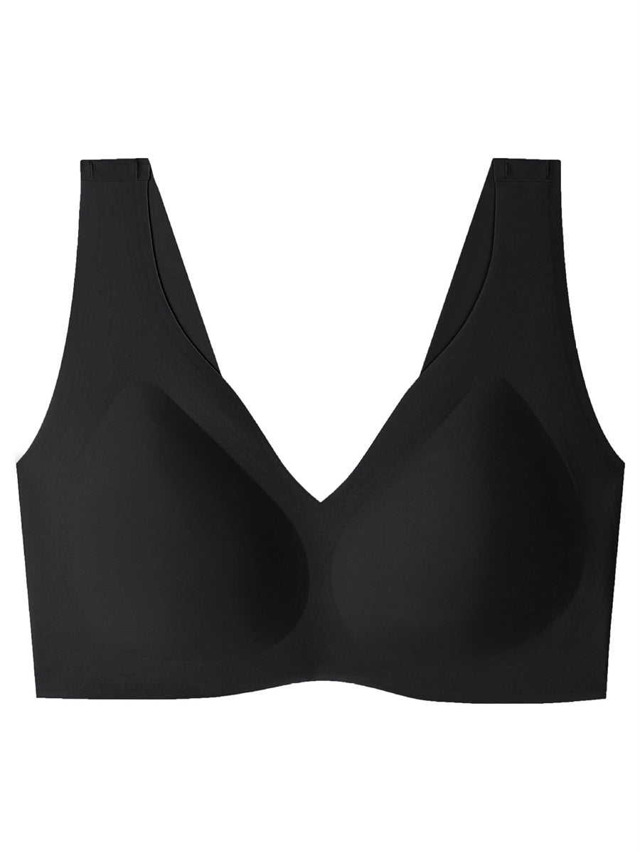 Liber Women's Solid Color Full Cup Wire-Free Push-Up Bra