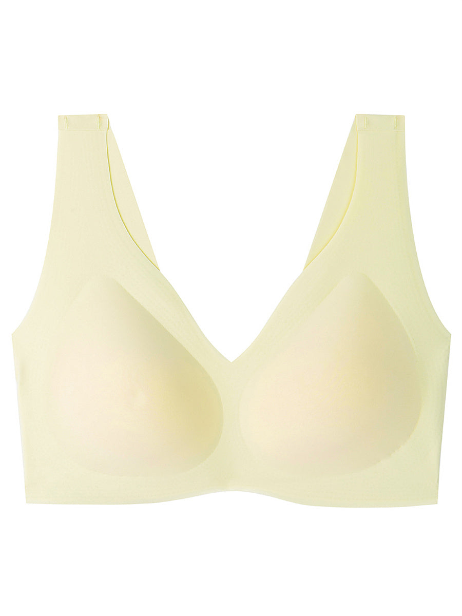 Liber Women's Solid Color Full Cup Wire-Free Push-Up Bra