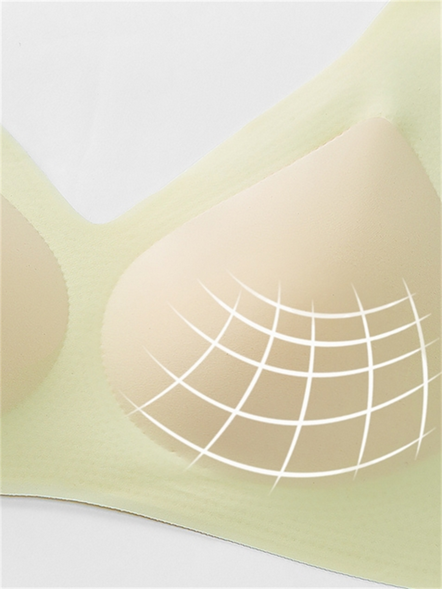 Liber Women's Solid Color Full Cup Wire-Free Push-Up Bra