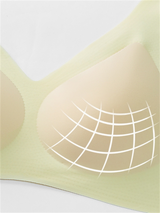 Liber Women's Solid Color Full Cup Wire-Free Push-Up Bra
