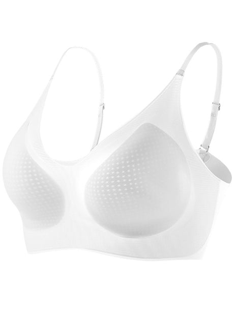 Liber Women's Solid Color Full Cup Wire-Free Push-Up Bra