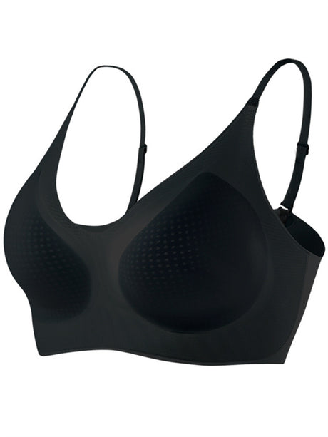 Liber Women's Solid Color Full Cup Wire-Free Push-Up Bra