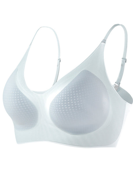 Liber Women's Solid Color Full Cup Wire-Free Push-Up Bra