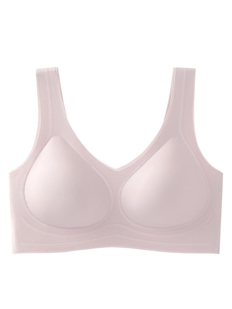 Liber Women's Solid Color Full Cup Wire-Free Smooth Bra