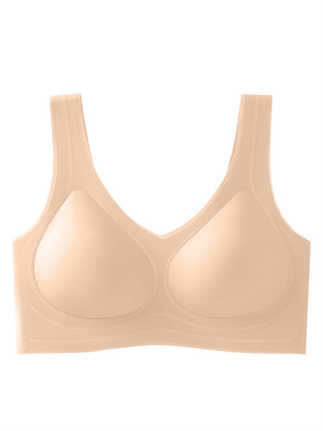 Liber Women's Solid Color Full Cup Wire-Free Smooth Bra