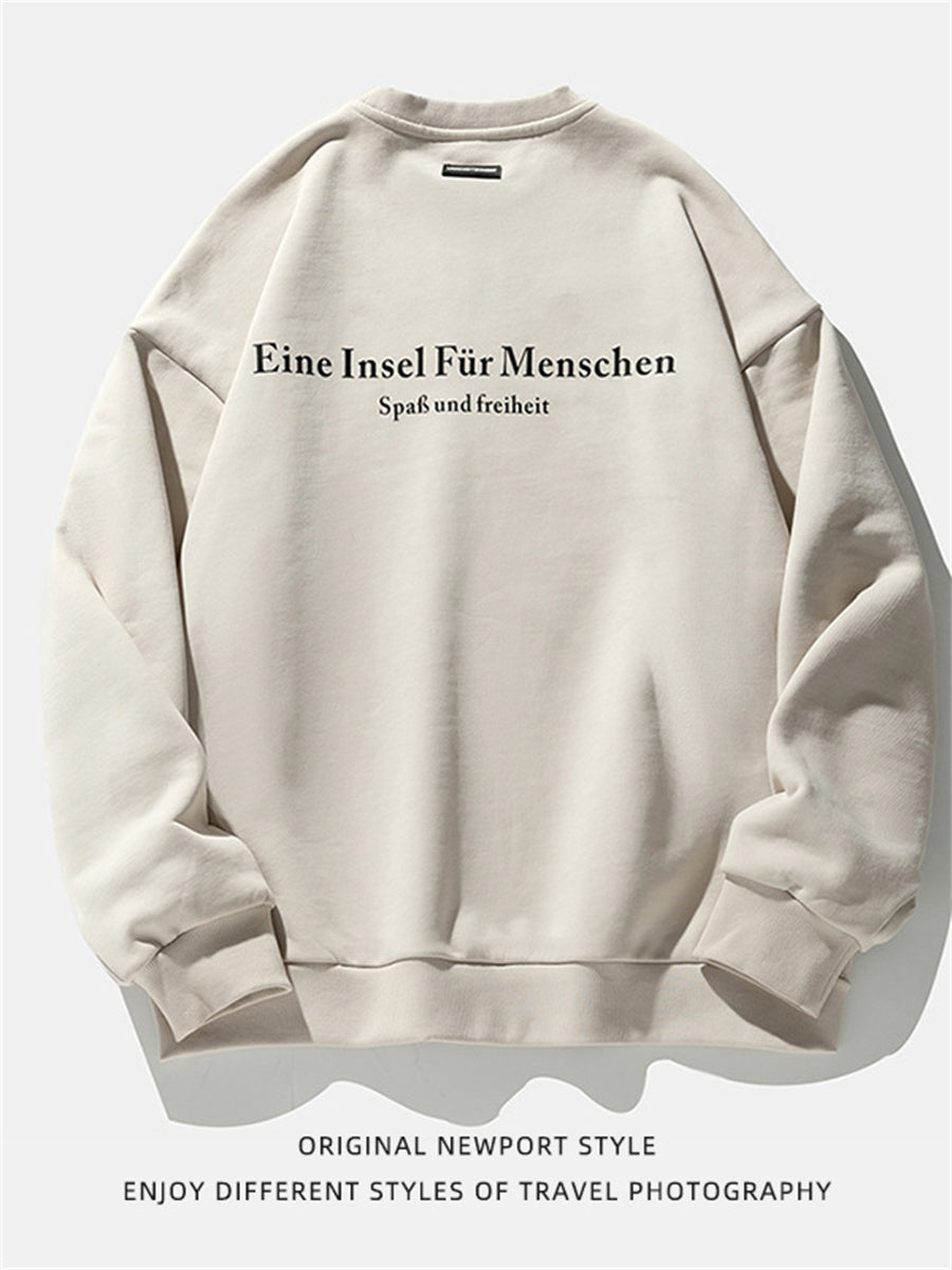 Liber Men's Autumn Round Neck Long Sleeve Sweatshirt