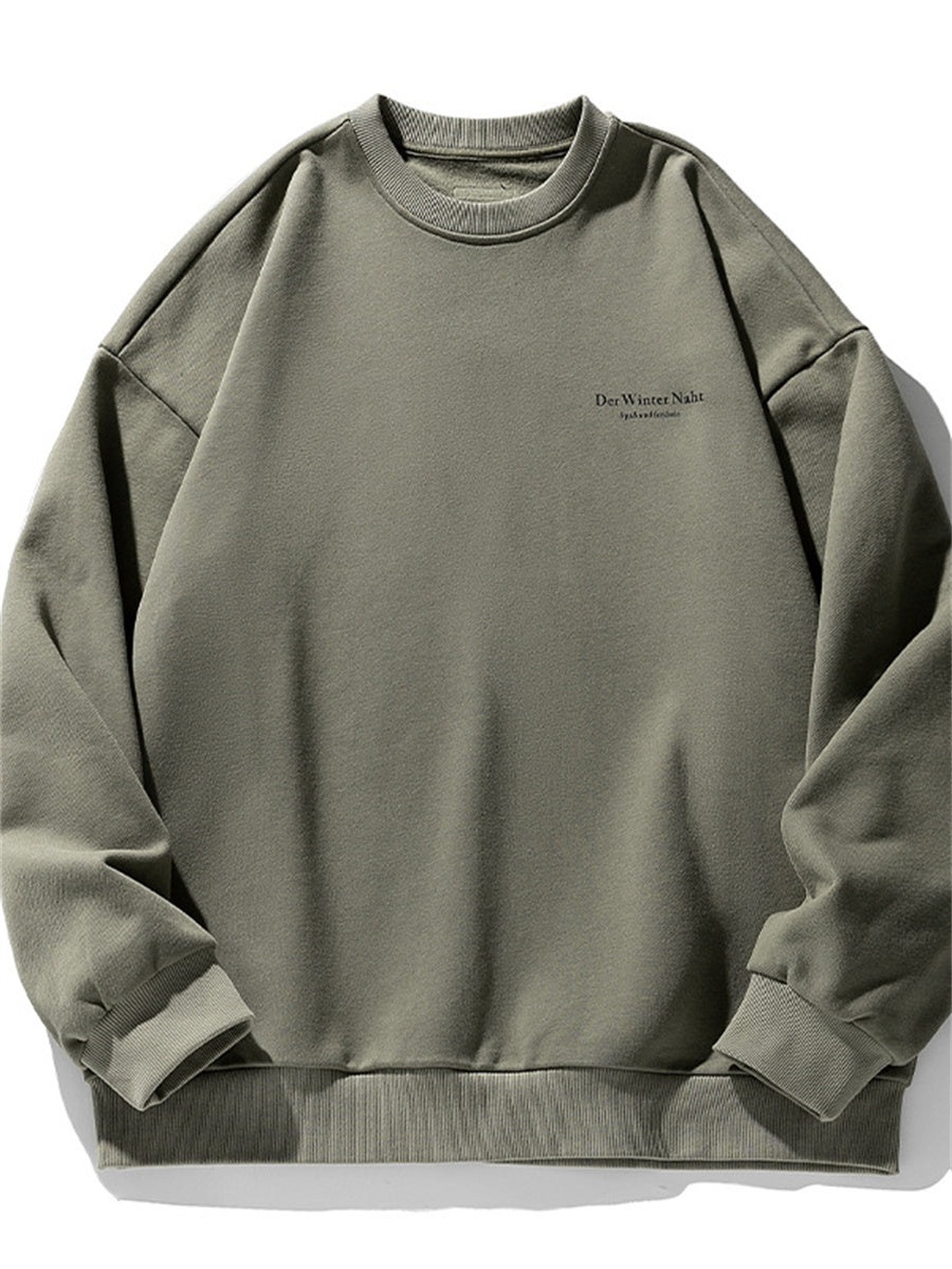Liber Men's Autumn Round Neck Long Sleeve Sweatshirt