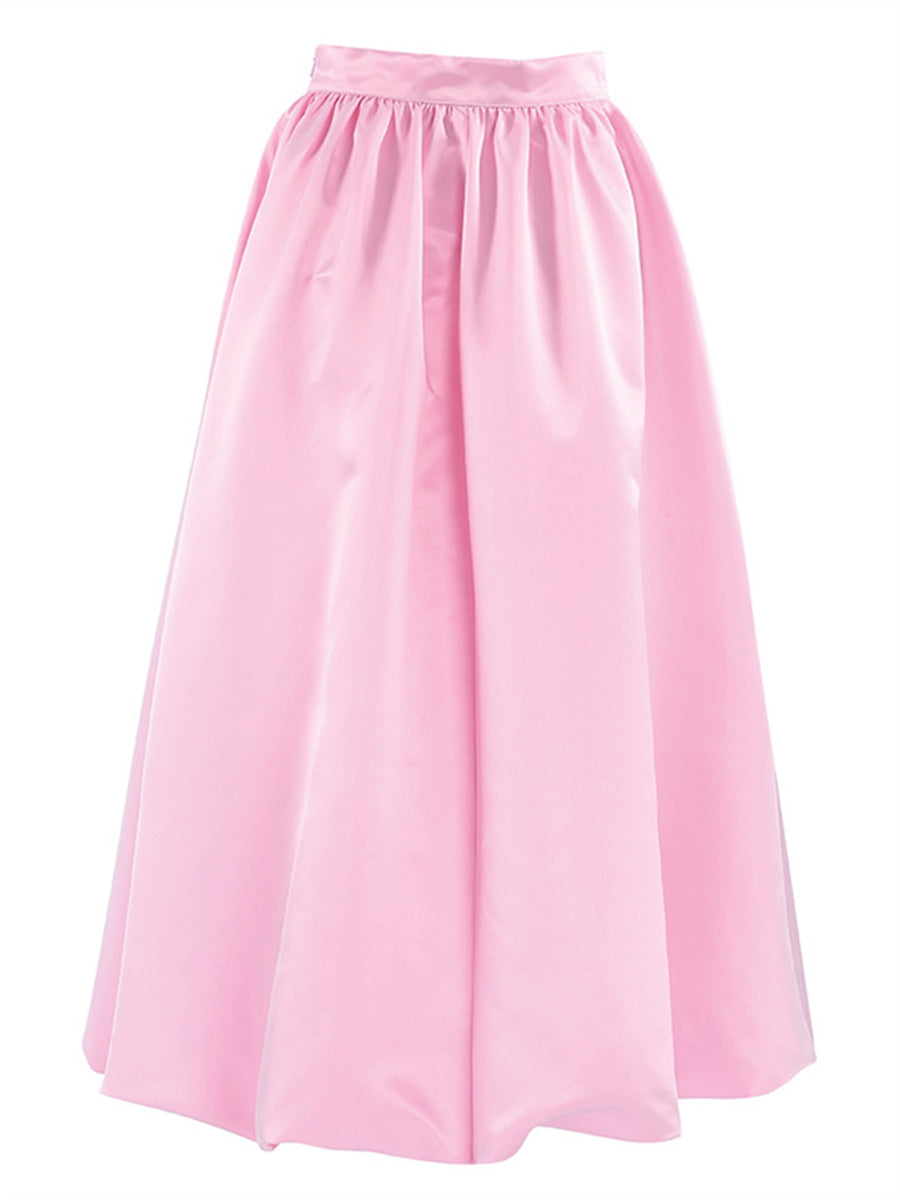 Liber Summer Women's Boudoir Ballet Solid Color Loose Skirt