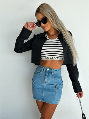 Liber Summer Women's Daily Casual Solid Slim Skirt