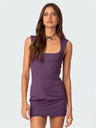 Liber Summer Women's Daily Casual Solid Color Square Neck Sleeveless Slim Dress