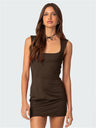 Liber Summer Women's Daily Casual Solid Color Square Neck Sleeveless Slim Dress