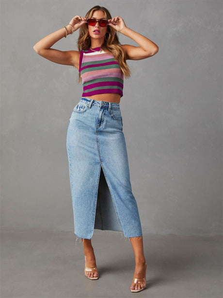 Liber summer women's daily casual solid color slim skirt