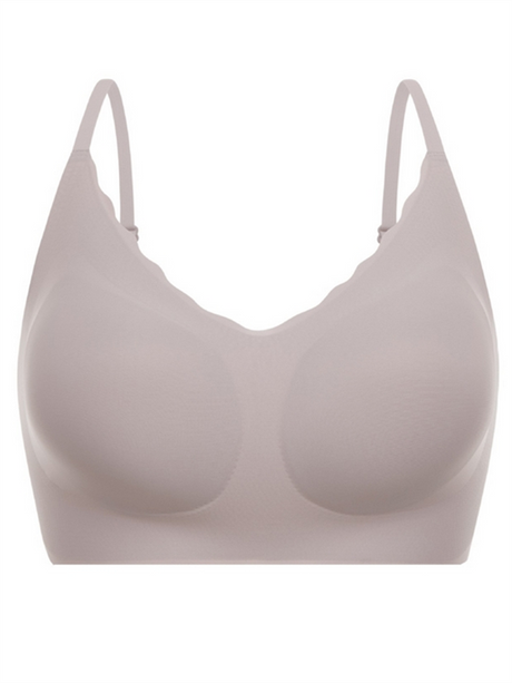 LiberSS women's solid 3/4 cup non-wired push-up bra