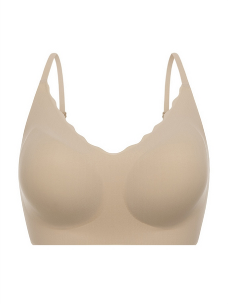 LiberSS women's solid 3/4 cup non-wired push-up bra