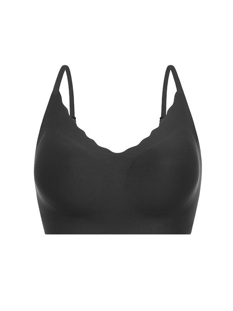 LiberSS women's solid 3/4 cup non-wired push-up bra