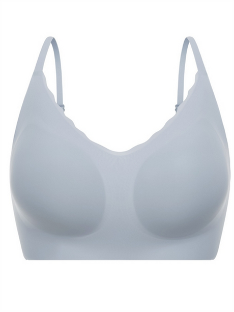 LiberSS women's solid 3/4 cup non-wired push-up bra
