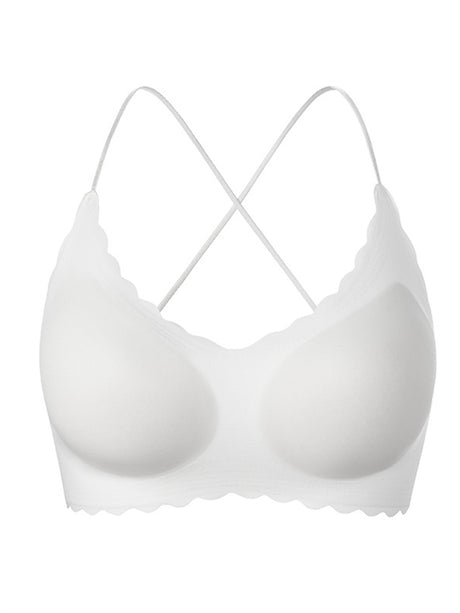 LiberSS Women's Solid Full Cup No Wire Support Push-up Bra