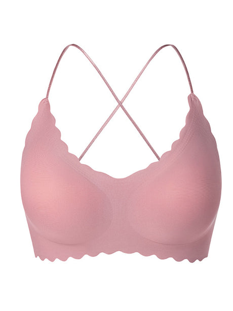 LiberSS Women's Solid Full Cup No Wire Support Push-up Bra