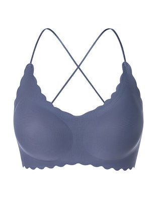 LiberSS Women's Solid Full Cup No Wire Support Push-up Bra