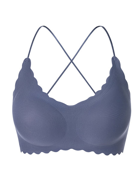 LiberSS Women's Solid Full Cup No Wire Support Push-up Bra