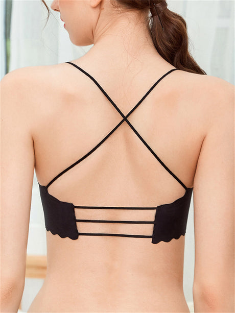 LiberSS Women's Solid Full Cup No Wire Support Push-up Bra