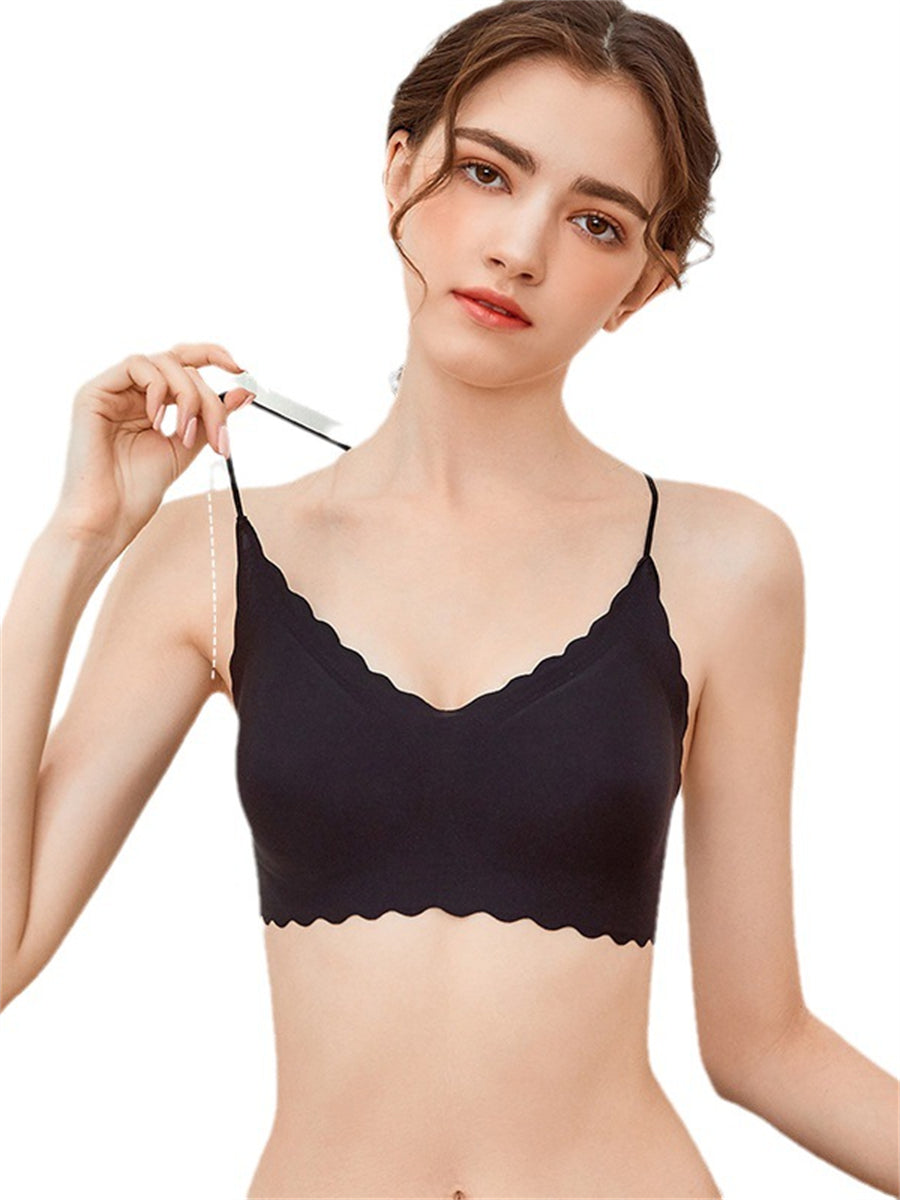 LiberSS Women's Solid Full Cup No Wire Support Push-up Bra