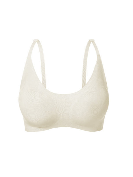 LiberSS women's solid 3/4 cup non-wired push-up bra