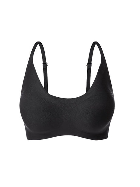 LiberSS women's solid 3/4 cup non-wired push-up bra
