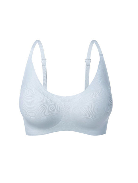 LiberSS women's solid 3/4 cup non-wired push-up bra