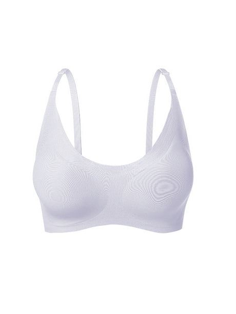 LiberSS women's solid 3/4 cup non-wired push-up bra