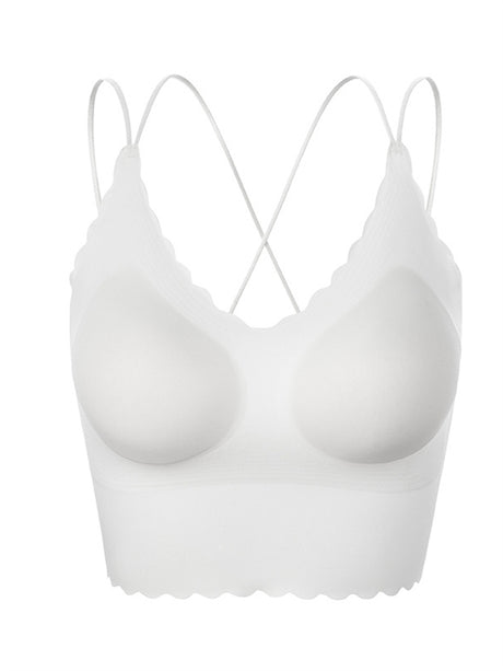 LiberSS Women's Solid Full Cup No Wire Support Push-up Bra