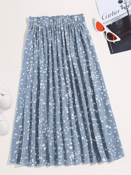 Liber Summer Women's Pastoral Print Loose Skirt
