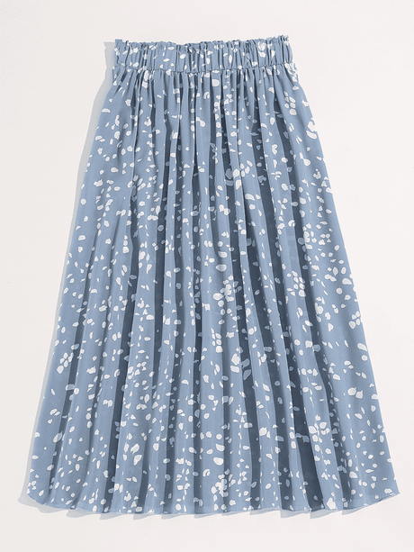 Liber Summer Women's Pastoral Print Loose Skirt