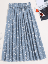 Liber Summer Women's Pastoral Print Loose Skirt