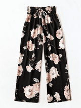 Liber Summer Women's Pastoral Print Loose Pants
