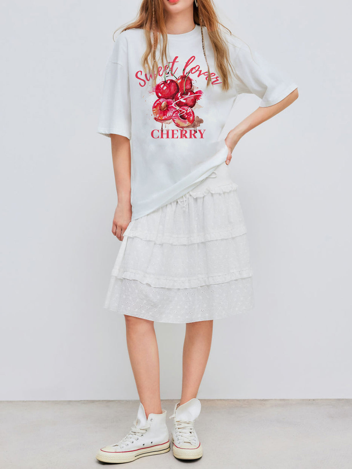 Liber Summer Women's Daily Casual Printed Round Neck Short Sleeve T-Shirt