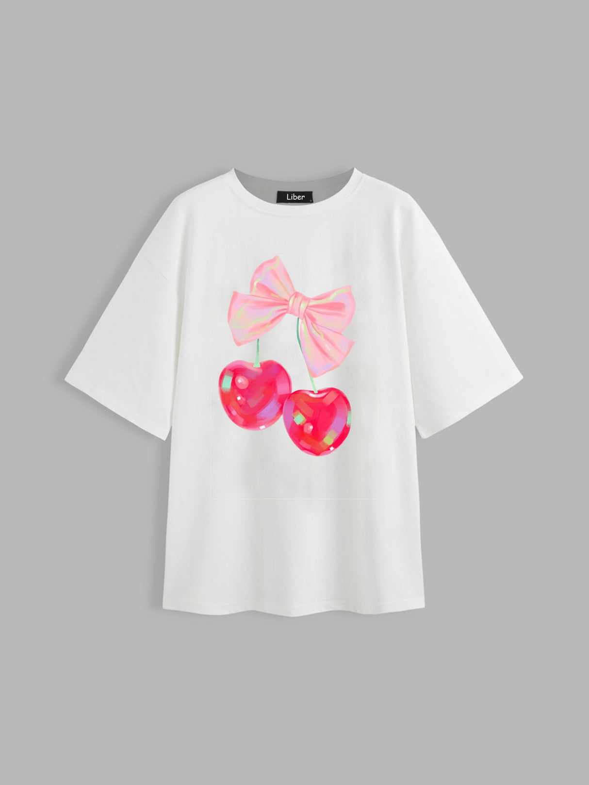 Liber Summer Women's Daily Casual Printed Round Neck Short Sleeve T-Shirt