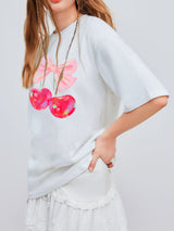 Liber Summer Women's Daily Casual Printed Round Neck Short Sleeve T-Shirt