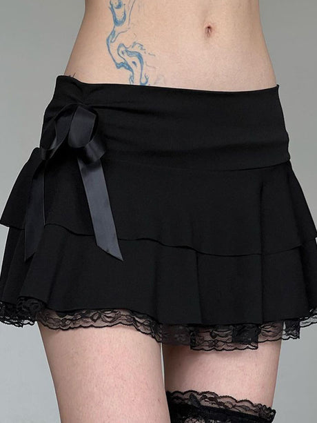 Liber Summer Women's Y2K Hot Girl Butterfly Loose Skirt