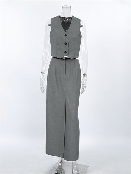 Liber summer women's clothing daily leisure solid color V-neck sleeveless slim fit two-piece suit
