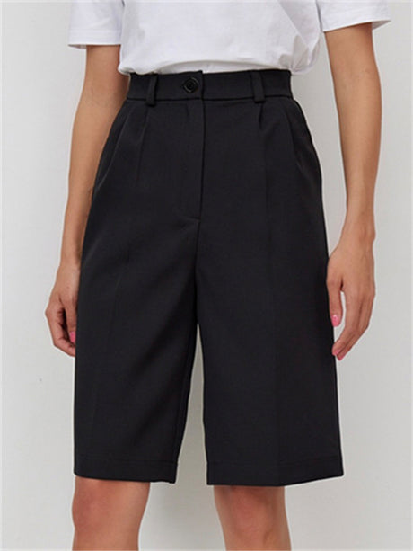 Liber summer women's daily casual solid color loose shorts