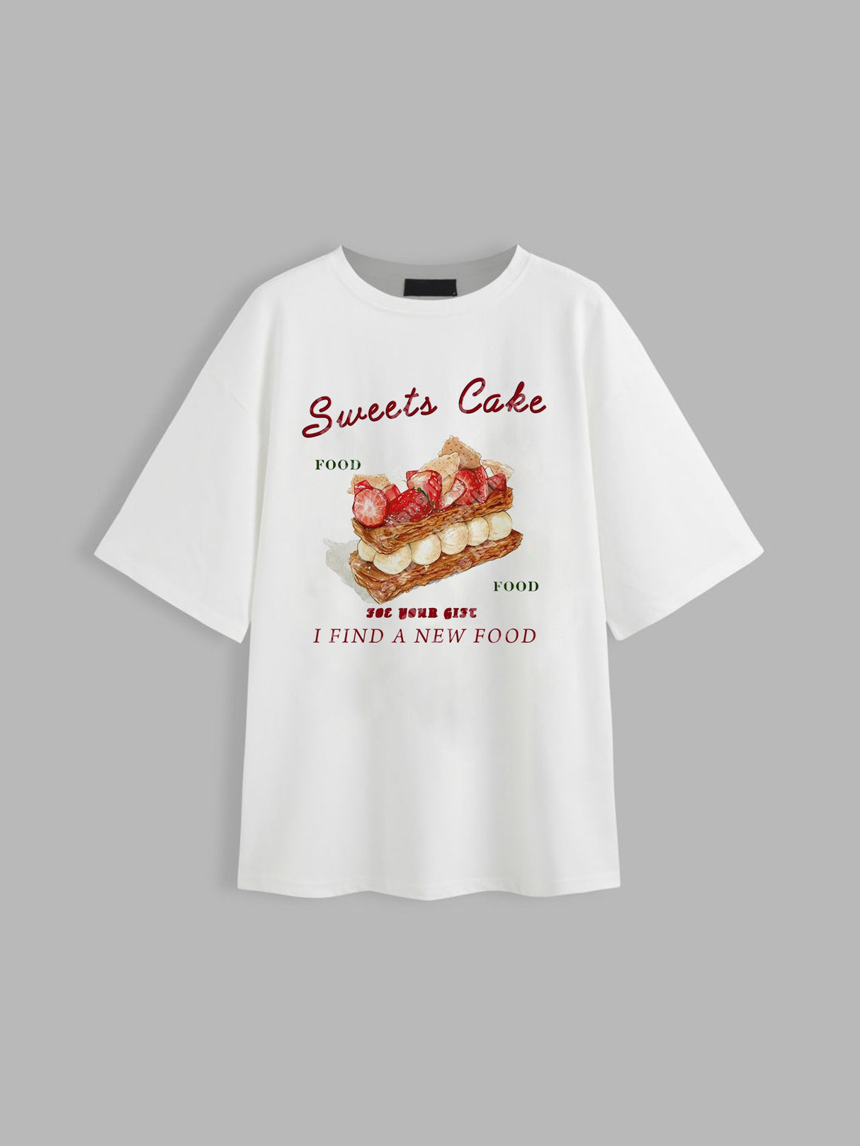 Liber Summer Women's Daily Casual Dessert Printed T-shirt