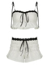 Liber Summer Women's Urban Outdoor Stitching Square Neck Sleeveless Two-piece Suit
