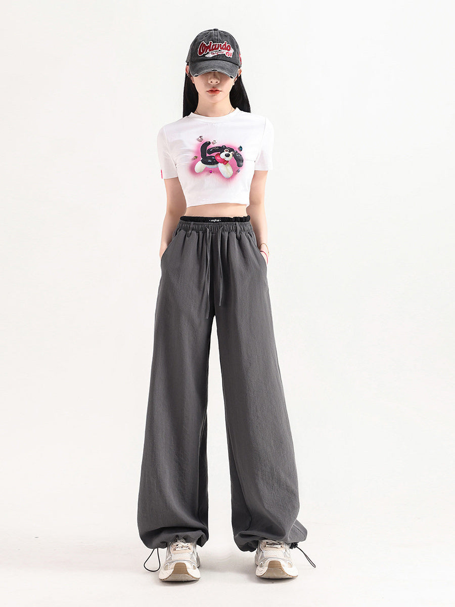 Liber Summer Women's Y2K Hot Girl Denim Mid-Rise Slim Casual Pants