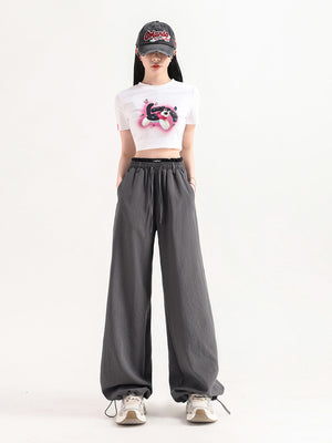 Liber Summer Women's Y2K Hot Girl Denim Mid-Rise Slim Casual Pants