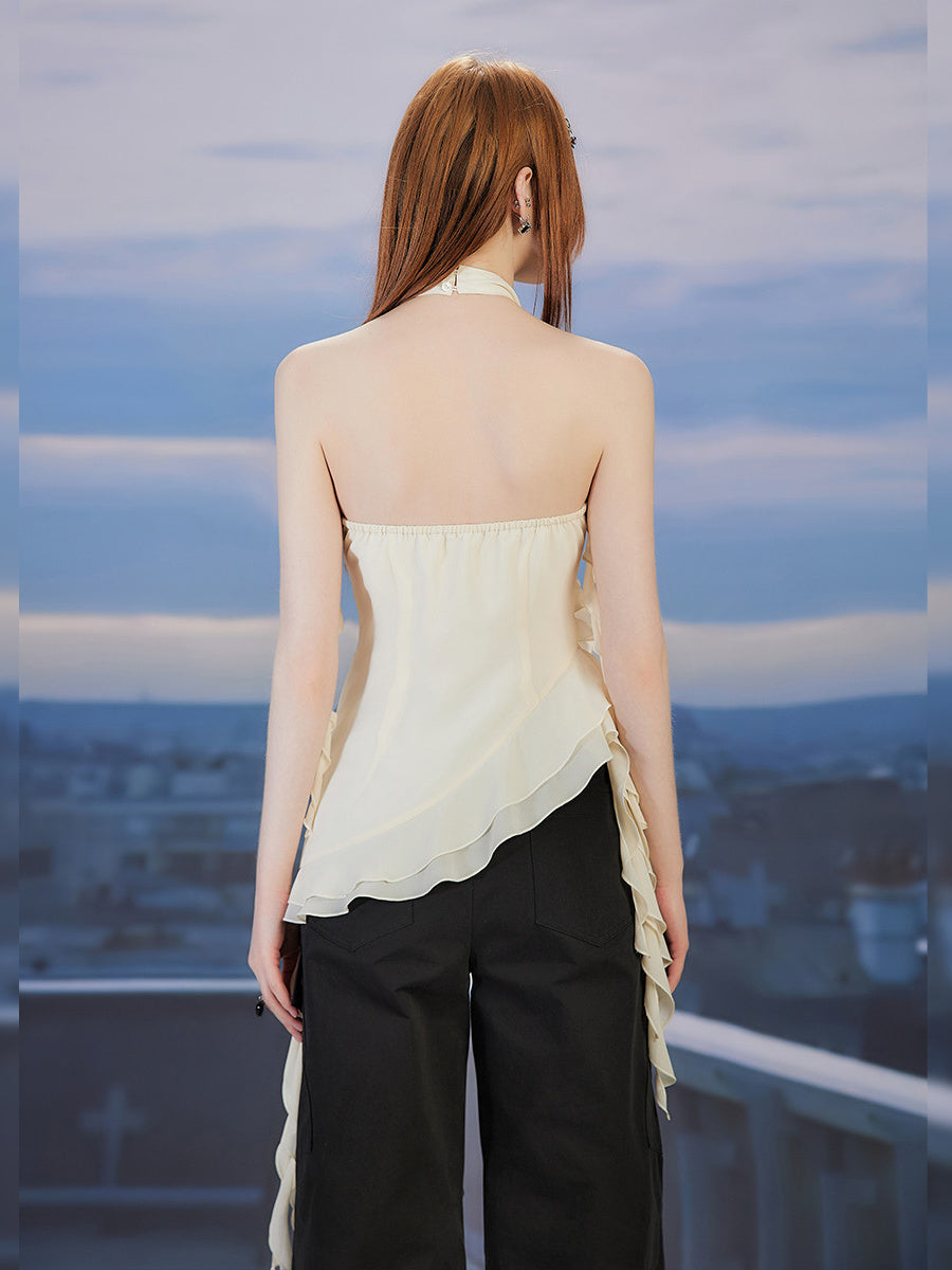 Liber Summer Women's Y2K Hot Girl Print Round Neck Sleeveless Slim Tank Top